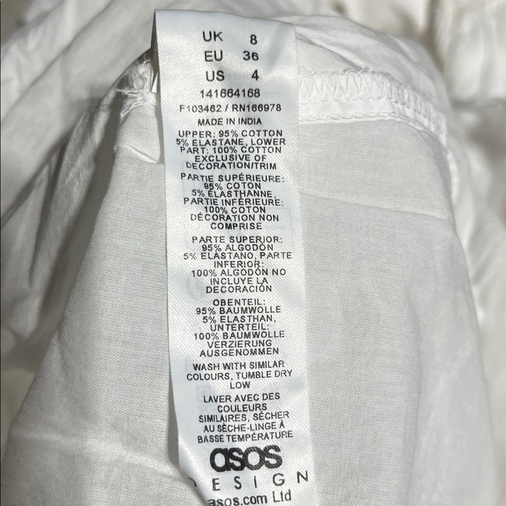 NWT, ASOS White Button-Front Maxi Dress, Size 4 - Picture 13 of 13